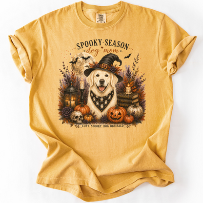English Cream Golden Retriever Spooky Season Dog Mom Halloween Shirt