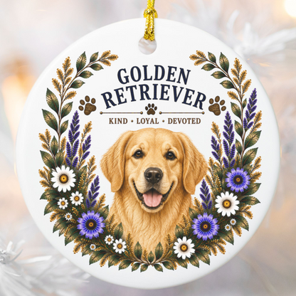 Golden Retriever Ornament, Golden Retriever Lover Gift, Golden Mom Gift, Dog Breed Keepsake