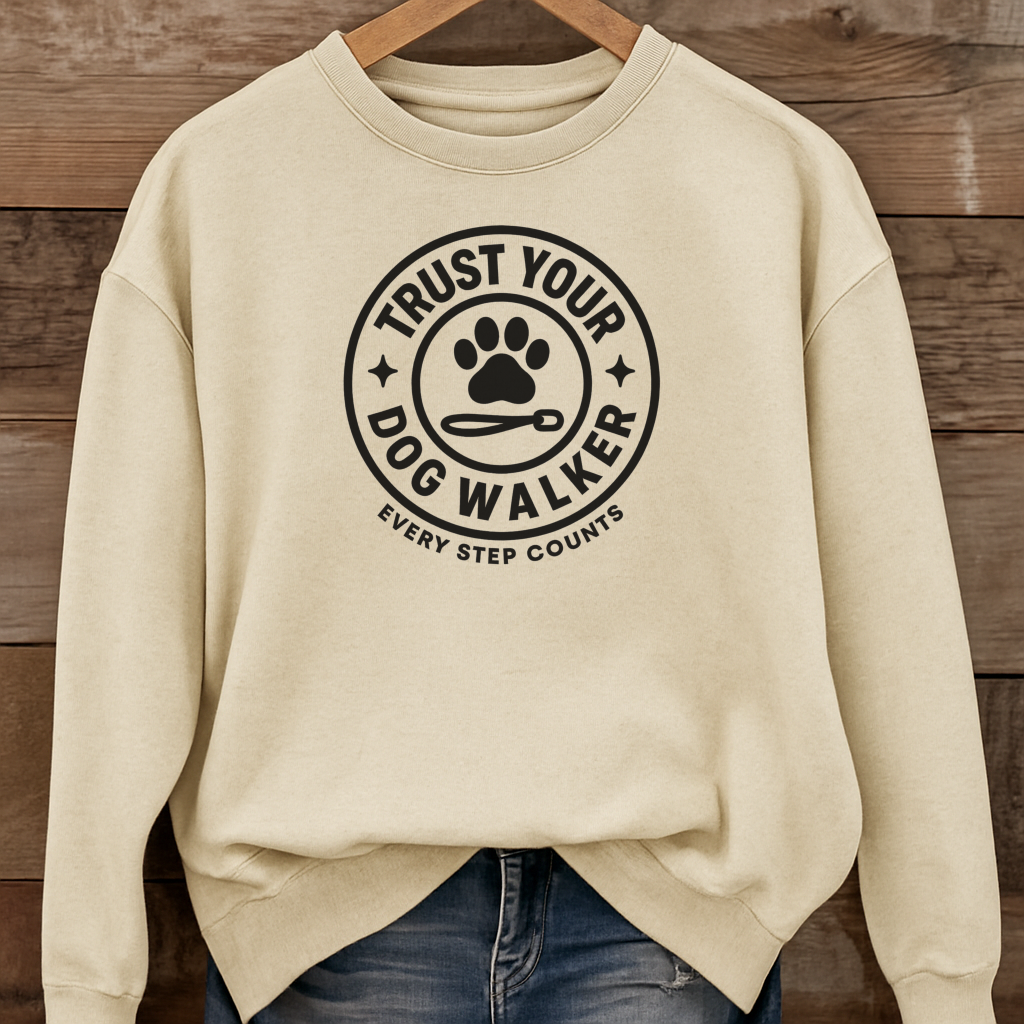 Dog Walker Hoodie, Pet Lover Sweatshirt, Cozy Funny Gift for Dog Walkers, Unisex Apparel, Step Counter Sweater