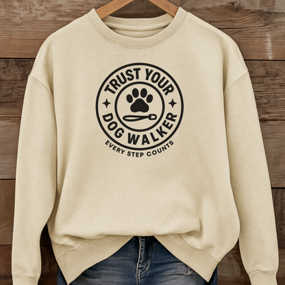 Dog Walker Hoodie, Pet Lover Sweatshirt, Cozy Funny Gift for Dog Walkers, Unisex Apparel, Step Counter Sweater