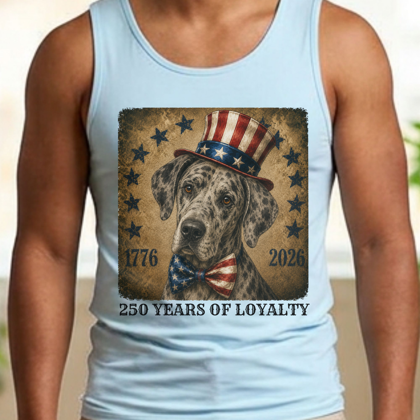 Great Dane Patriotic Tank Top, 250 Years of Loyalty