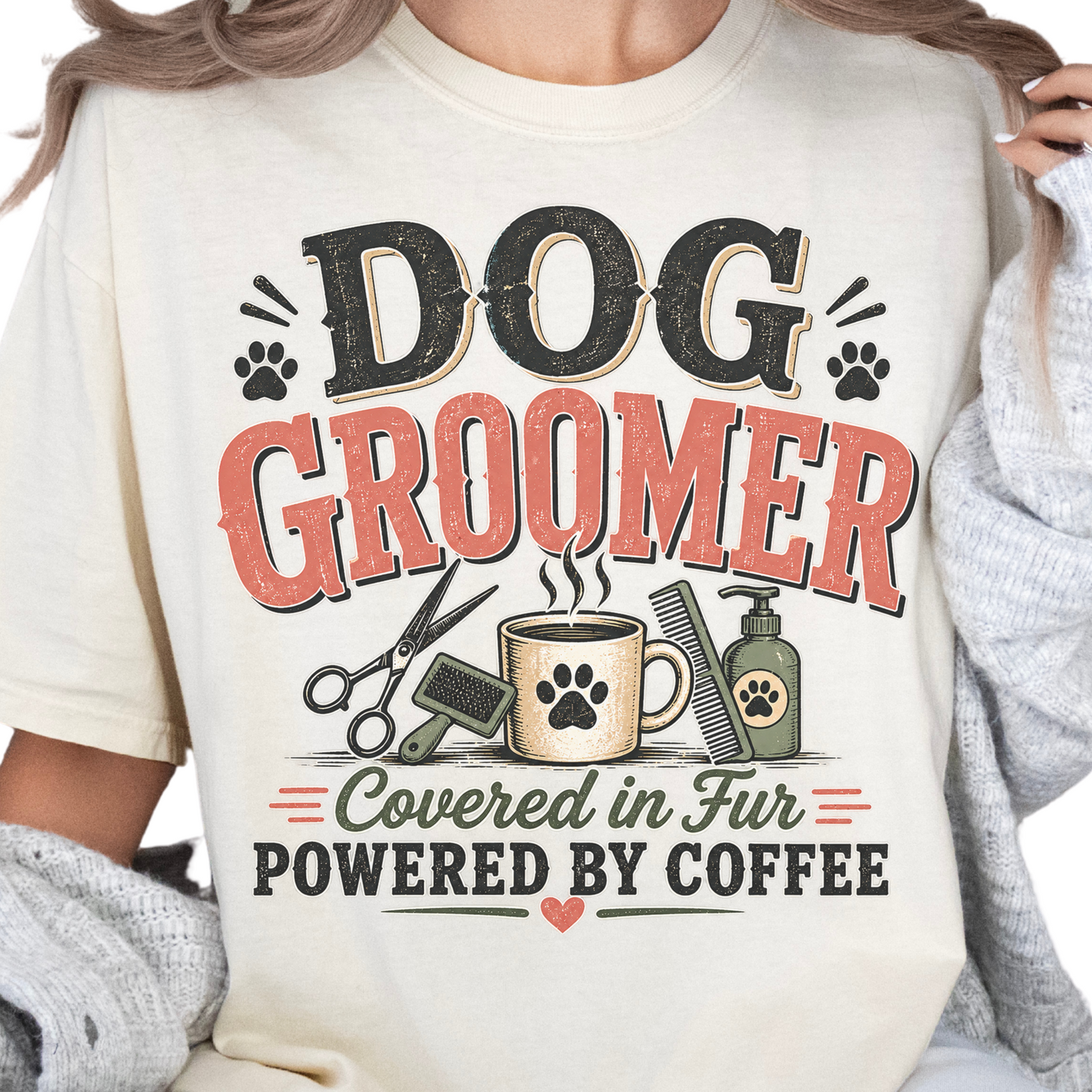 Dog Groomer Shirt, Grooming Gift, Funny Pet Groomer Tee, Dog Grooming Coffee Shirt