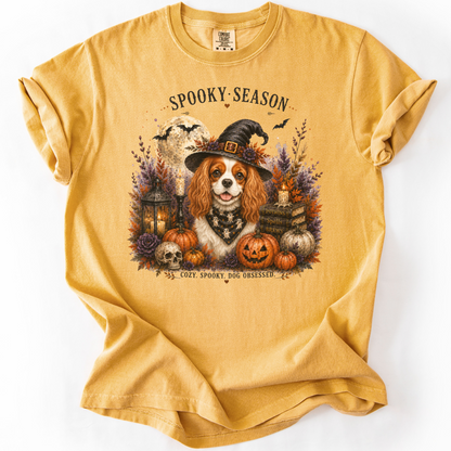 Blenheim Cavalier Spooky Season Dog Mom Halloween Shirt