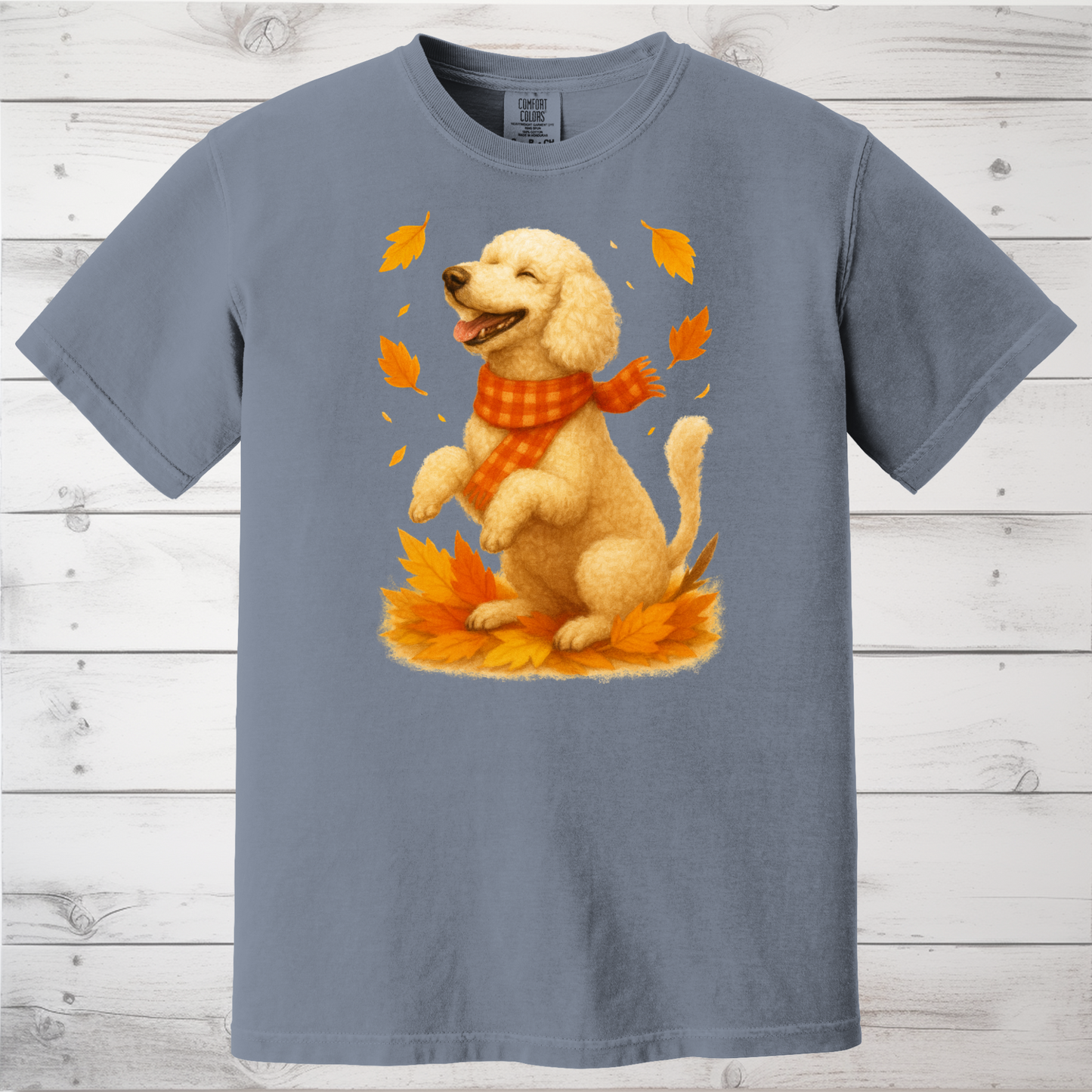 Poodle Autumn Shirt, Cozy Poodle Sweatshirt, Fall Dog Lover Apparel, Poodle Leaves Gift, Cute Dog Clothing, Autumn Vibes Sweatshirt