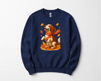 Load image into Gallery viewer, Springer Spaniel Fall Sweatshirt, Cozy Autumn Dog Sweatshirt, Dog Lover Fall Apparel, Cute Dog Autumn Outfit, Fall Dog Shirt
