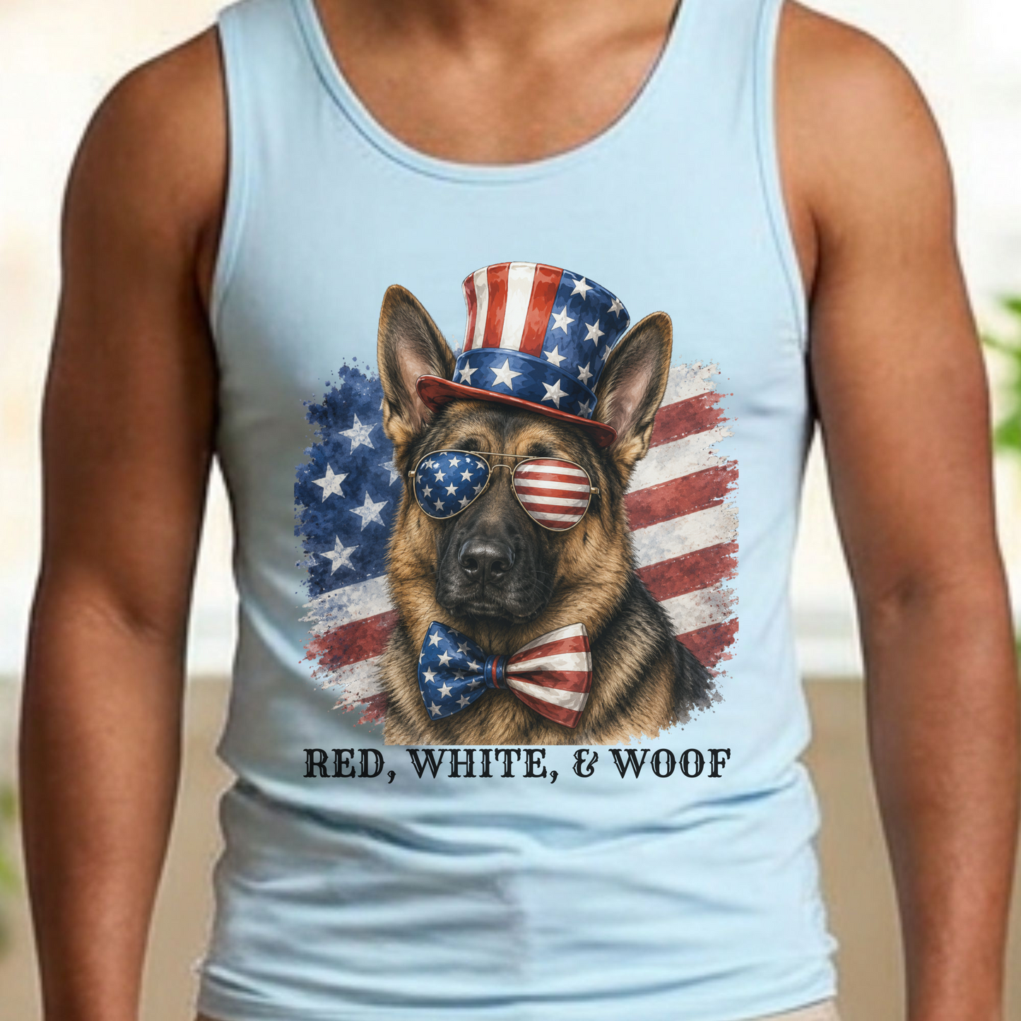 Patriotic German Shepherd Tank Top