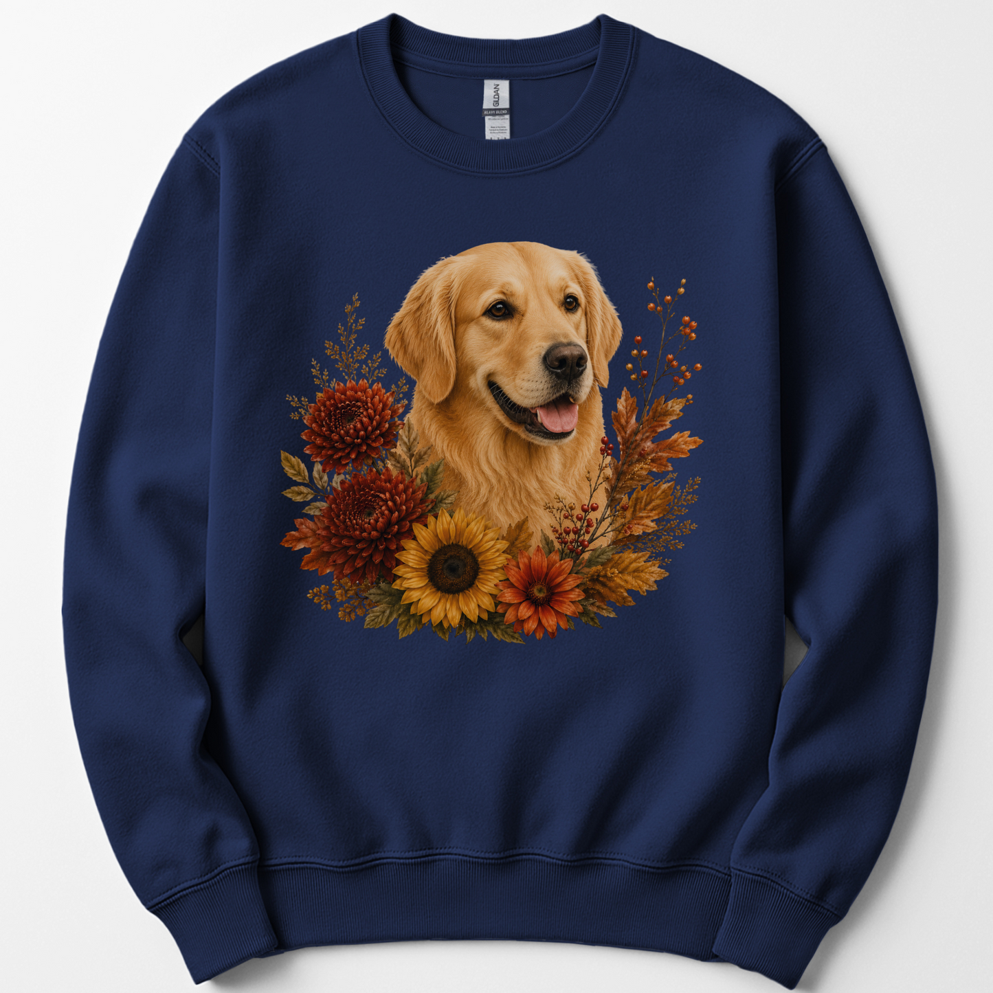 Golden Retriever Autumn Floral Sweatshirt