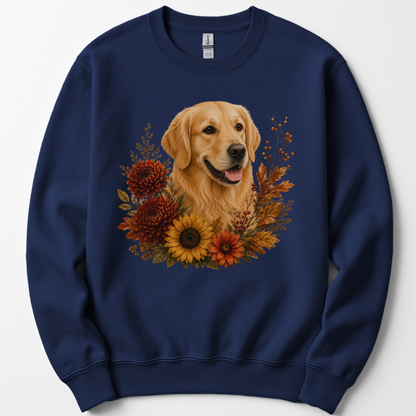 Golden Retriever Autumn Floral Sweatshirt
