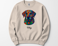 Load image into Gallery viewer, Personalized Geometric Tile Dog Head Shirt
