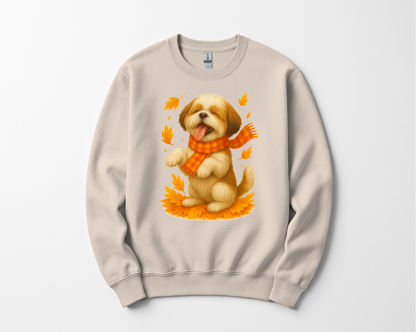 Shih Tzu Fall Shirt, Dog Lover Autumn Sweater, Cozy Pet Apparel, Cute Dog Fall Gift, Seasonal Dog Fashion, Shih Tzu Autumn Wear
