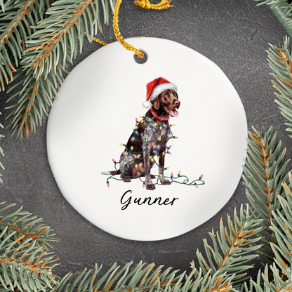 German Shorthaired Pointer Ornament, Personalized Christmas Gift