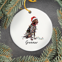 Load image into Gallery viewer, German Shorthaired Pointer Ornament, Personalized Christmas Gift

