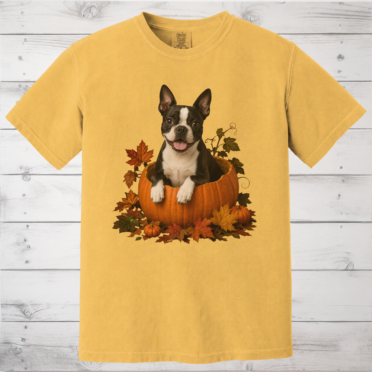 Boston Terrier Pumpkin Shirt