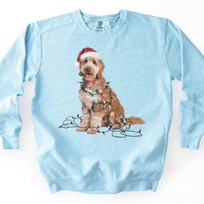 Goldendoodle Christmas Lights Sweatshirt