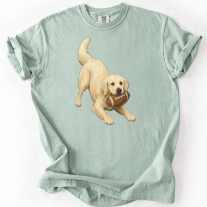 English Cream Golden Retriever Football Shirt