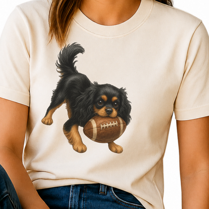Black Tan Cavalier Football Shirt