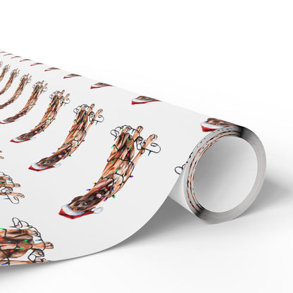 Mastiff Christmas Lights Wrapping Paper