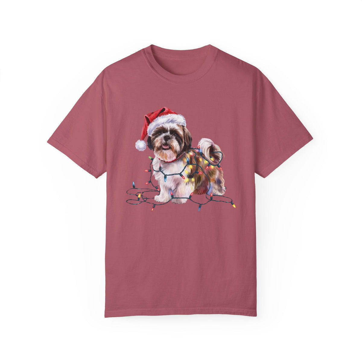 Christmas Shih Tzu Shirt, Christmas Lights Dog Tee, Christmas Dog Tee, Shih Tzu Mom Tshirt, Gift for Dog Lover, Shih Tzu