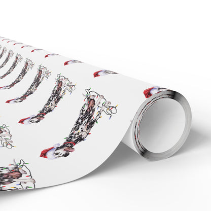 Dalmatian Christmas Lights Wrapping Paper