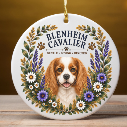 Blenheim Cavalier Ornament, Cavalier King Charles Spaniel Gift, Dog Mom Keepsake
