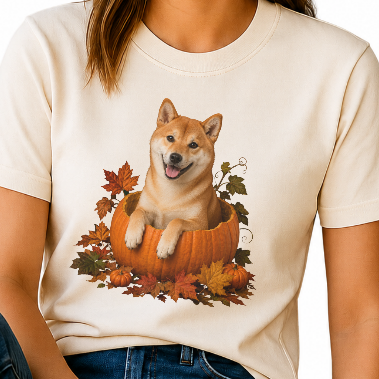 Red Shiba Inu Pumpkin Shirt
