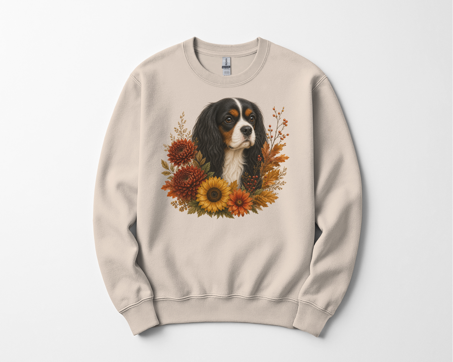 Tri Color Cavalier Autumn Floral Sweatshirt