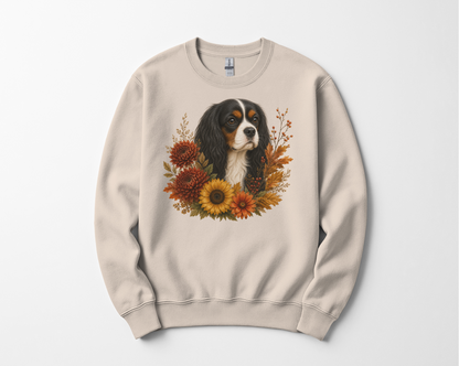 Tri Color Cavalier Autumn Floral Sweatshirt