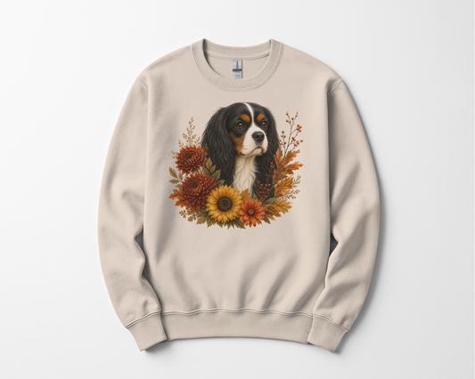 Tri Color Cavalier Autumn Floral Sweatshirt