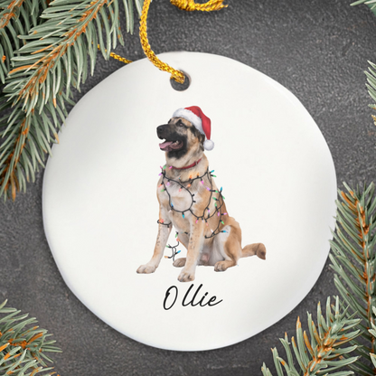 Personalized Anatolian Shepherd Christmas Ornament, Dog Lover Holiday Pet Keepsake