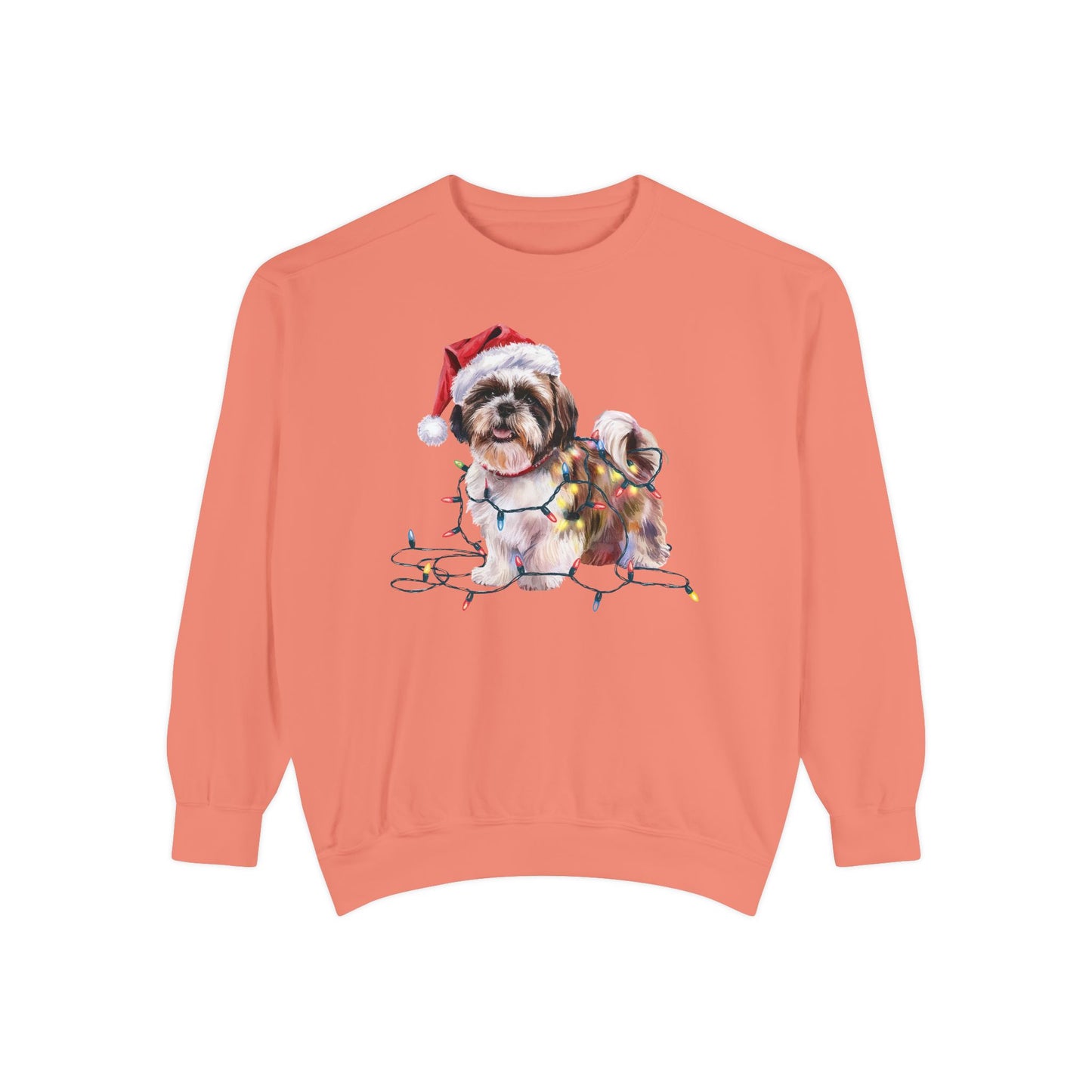 Christmas Shih Tzu Sweatshirt, Christmas Lights Dog Sweatshirt, Christmas Dog, Shih Tzu Mom Sweatshirt, Gift for Dog Lover, Shih Tzu