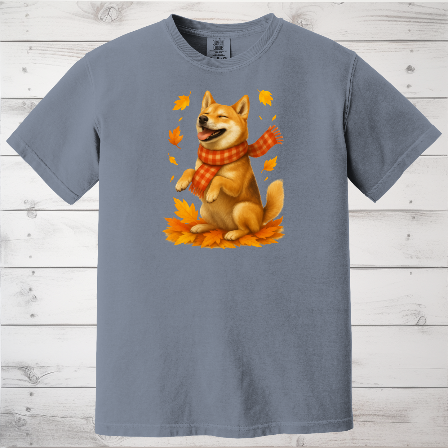 Shiba Inu Fall Shirt, Cozy Pet Sweatshirt, Shiba Lover Gift Clothing, Autumn Leaves Apparel, Cute Dog Shirt, Dog Enthusiast Gift
