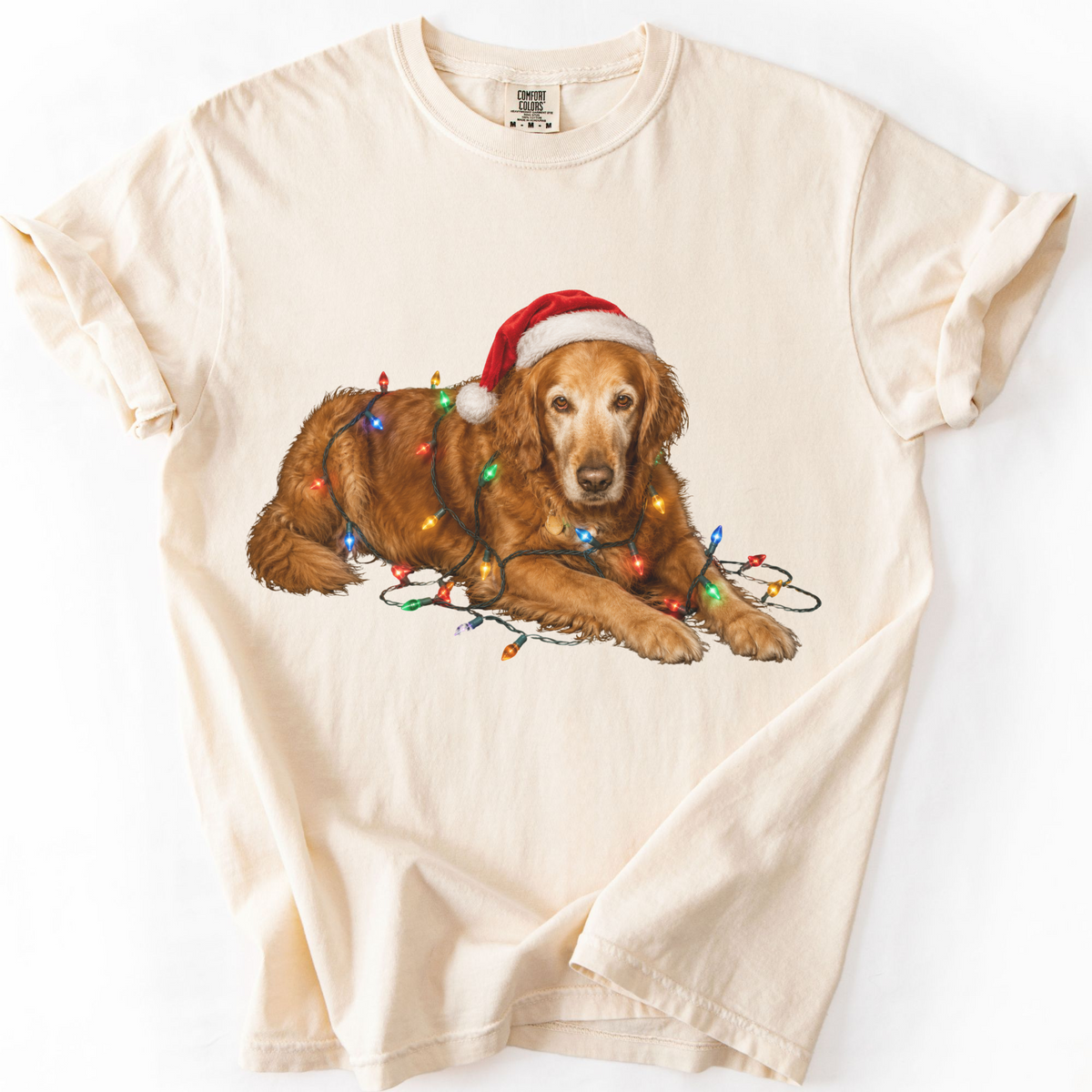 Personalized Dog Photo Christmas Shirt Custom Pet Holiday Comfort Colors Tee