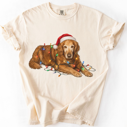 Personalized Dog Photo Christmas Shirt Custom Pet Holiday Comfort Colors Tee
