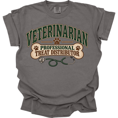 Funny Veterinarian Shirt, Vet Gift, Professional Treat Distributor Tee, Veterinary Doctor Gift