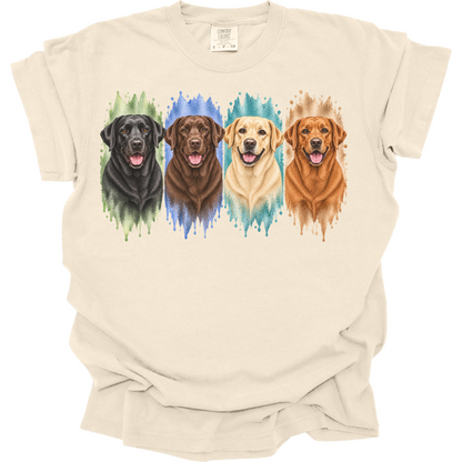 Labrador Retriever Shirt, Black Chocolate Yellow Fox Red Lab Dog Mom Gift