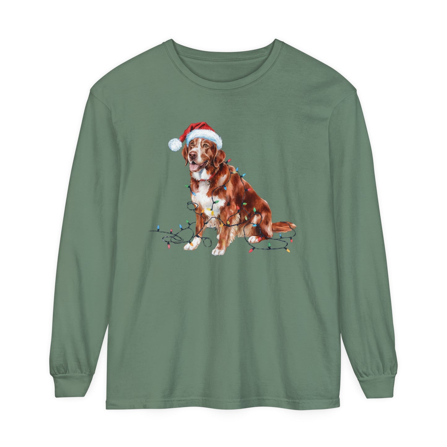 Christmas Nova Scotia Duck Tolling Retriever Long Sleeved Shirt, Christmas Lights Dog Tee, Christmas Dog Tee, Retriever Mom Tshirt