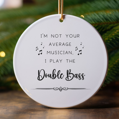 Funny Double Bass Ornament Musician Christmas Gift Orchestra Bass Player Decor