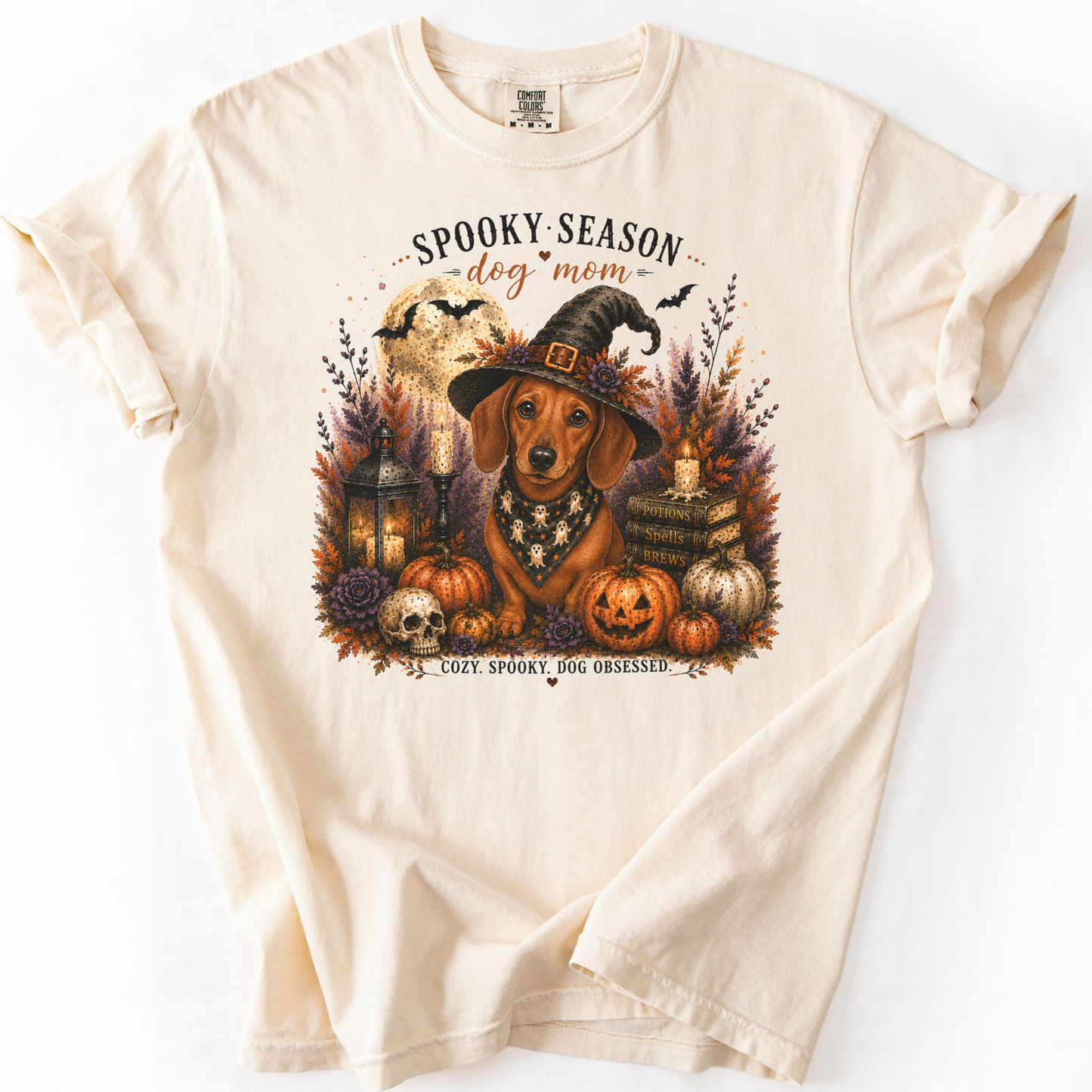 Red Dachshund Spooky Season Dog Mom Halloween Shirt