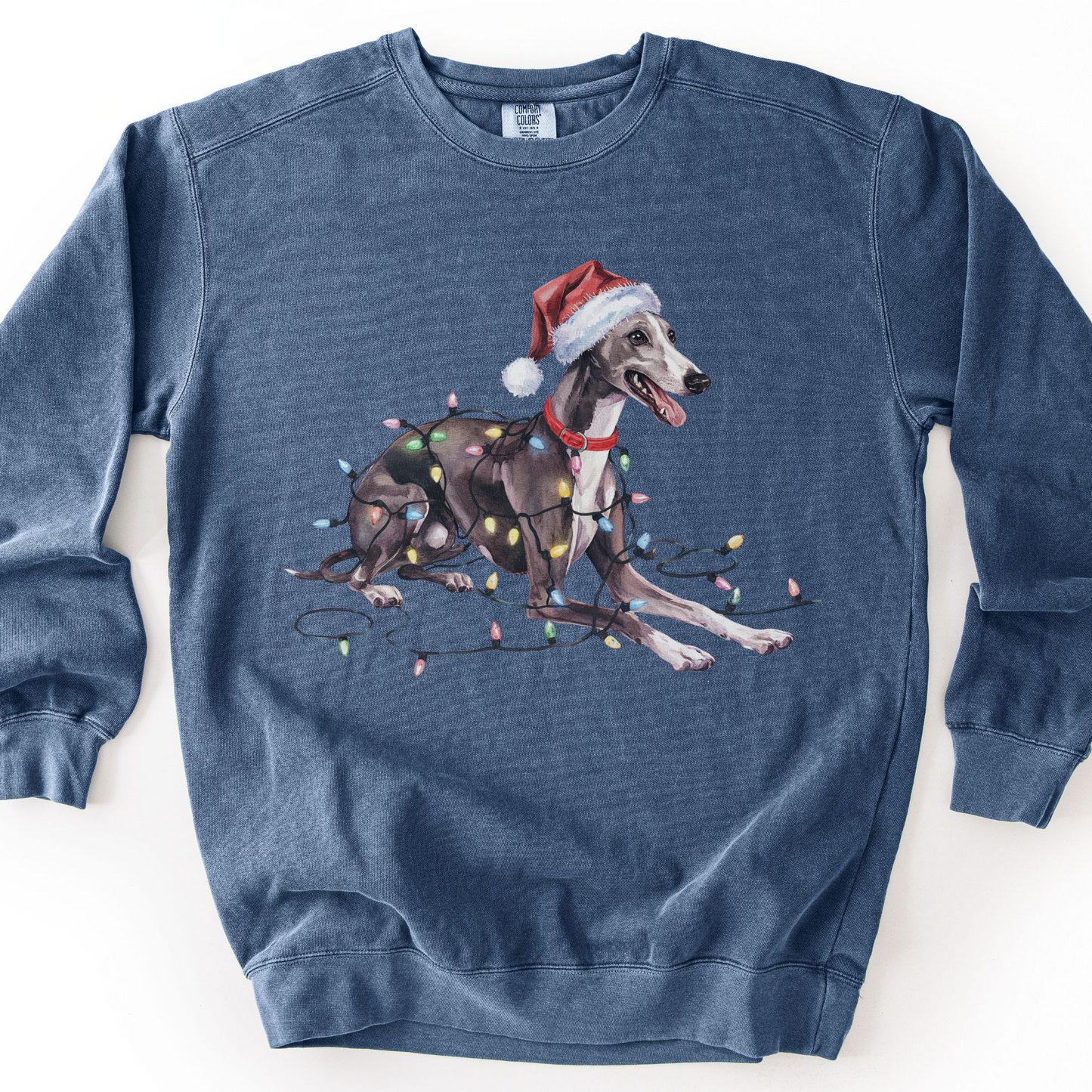 Greyhound Christmas Lights Sweatshirt
