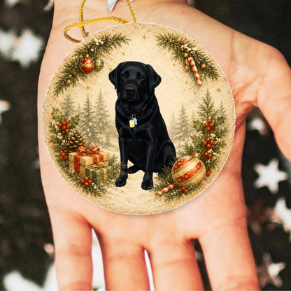 Personalized Dog Photo Christmas Ornament, Custom Pet Memorial Gift