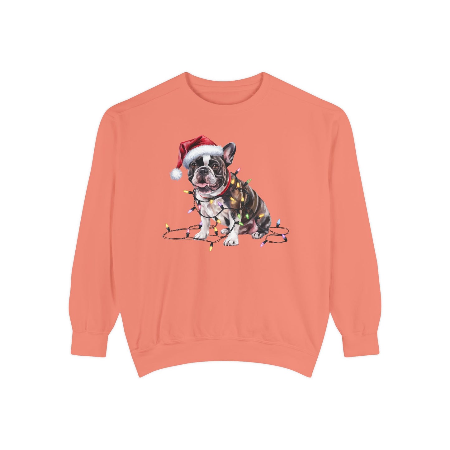 Christmas French Bulldog Sweatshirt, Christmas Lights Dog Sweatshirt, Christmas Dog, French Bulldog Mom, Gift for Dog Lover, French Bulldog