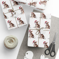 Load image into Gallery viewer, Black Chihuahua Christmas Lights Wrapping Paper
