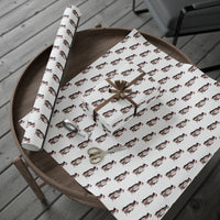 Load image into Gallery viewer, American Bulldog Christmas Lights Wrapping Paper
