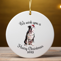 Load image into Gallery viewer, Christmas American Bulldog Ornament, Christmas Lights Dog Keepsake
