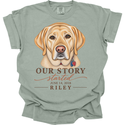 Personalized Gotcha Day Shirt, Custom Dog Portrait Tee, Dog Adoption Anniversary Gift
