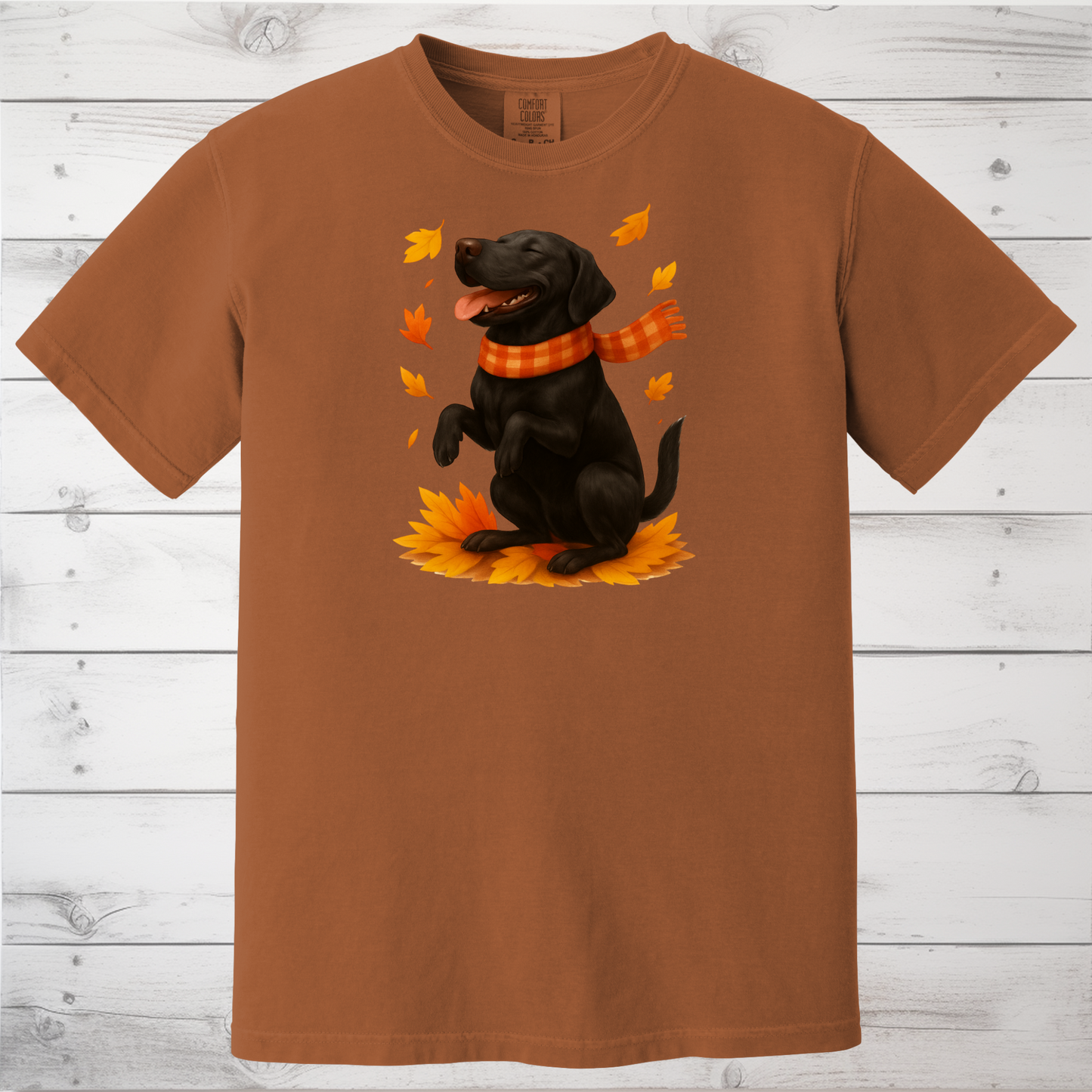 Black Labrador Autumn Sweatshirt, Cute Fall Dog Shirt, Dog Lovers Gift, Cozy Dog Sweater, Labrador in Leaves, Gift For Pet Moms