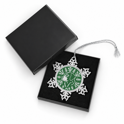Labrador Retriever Ornament, Pewter Snowflake Christmas Ornament, Lab Lover Gift