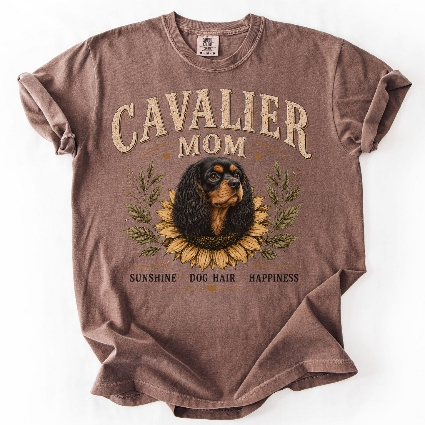 Black and Tan Cavalier Mom Shirt, Cavalier King Charles Spaniel Tee, Dog Lover Gift