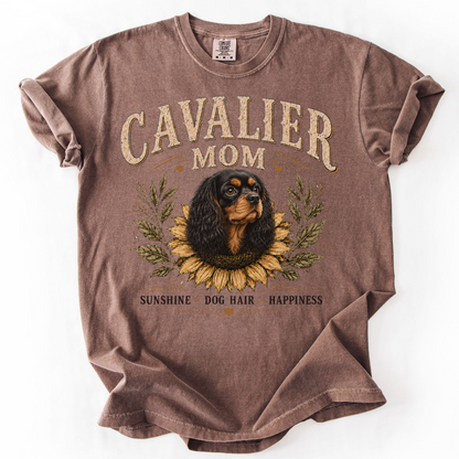 Black and Tan Cavalier Mom Shirt, Cavalier King Charles Spaniel Tee, Dog Lover Gift