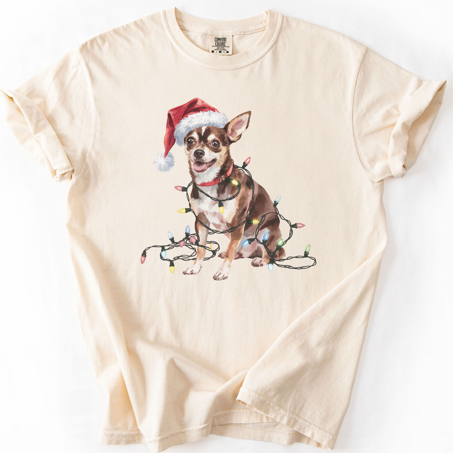 Christmas Chihuahua Shirt, Christmas Lights Dog Tee, Christmas Dog Tee, Chihuahua Mom Tshirt, Gift for Dog Lover, Chihuahua